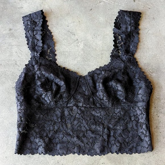 Free People Tops - Intimately Free People Black Lace Dream Away Bralette Cami large